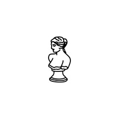 female greek statue vector illustration