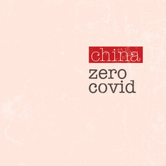 China Zero Covid vector design