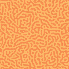 Turing Abstract Seamless Trippy Pattern, Organic Texture, Reaction Diffusion, Orange and Yellow Background