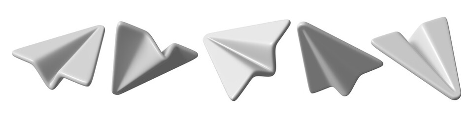 Set of folded paper planes