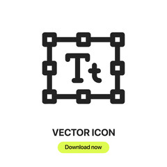 typography icon vector. Linear style sign for mobile concept and web design. typography symbol illustration. Pixel vector graphics - Vector.