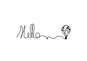 Calligraphic inscription of word 