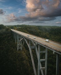 Fototapeta na wymiar highway bridge over the river Cuba