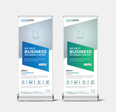 Corporate professional roll up and rack card template design