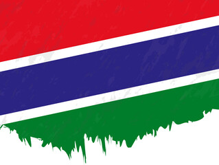 Grunge-style flag of Gambia.