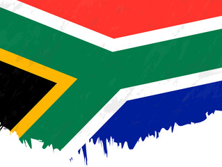 Grunge-style flag of South Africa.