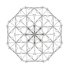 Abstract mandala graphic design decorative elements isolated on white color background for abstract concepts. Vector illustration