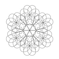 Abstract mandala graphic design decorative elements isolated on white color background for abstract concepts. Vector illustration
