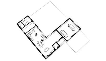 drawing sketch of a house
