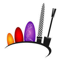 Design for painting nails, manicure and pedicure