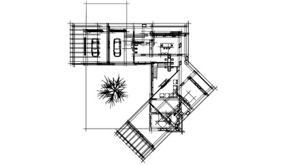 Fototapeta premium sketch of a house