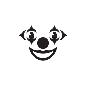 recommend clip art: clown face silhouette logo man smiling