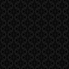Vector illustration of a pattern with a black background with an oriental pattern. EPS10.