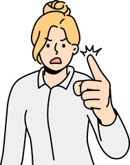 Furious woman scream and lecture