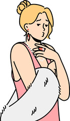 Glamour woman posing in fancy dress