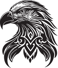 Fototapeta premium Vector illustration of eagle head with celtic ornament