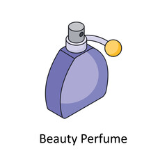 Beauty Perfume Vector Isometric Filled Outline icon for your digital or print projects.