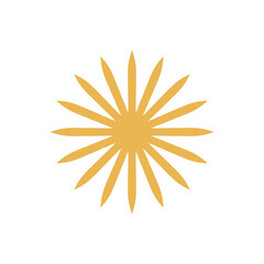 decorative yellow flower motif, can be used for clothing, simple flower