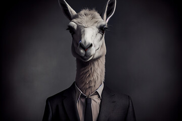 Animal in business Suit - Lama