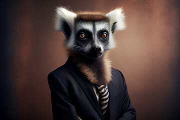 Animal in business Suit - Lemur