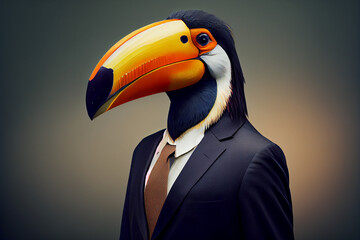 Animal in business Suit - Tucan
