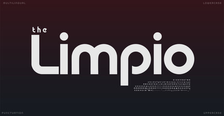 Versatile modern alphabet, rounded bauhaus typeface, minimalistic sans serif font for business logo, clean headline, sleek typography. Vector typographic design