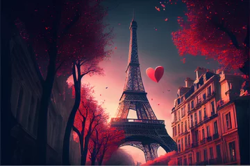 Fotobehang Eiffeltoren eiffel tower city love