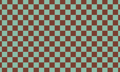 Fototapeta premium ミントチョコレートカラーのチェック柄格子縞バレンタインのベクトル背景シームレスパターン