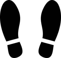 A Pair of Shoeprints or Footprints Icon. Vector Image.