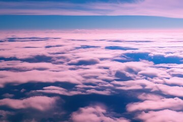 Fototapeta na wymiar Pink fluffy clouds, Generated by AI