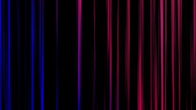 Red and blue gradient render 3d. Abstract lines moving neon 3d background. High quality 4k animated lines. Ultra Hd