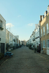 narrow street in Notting hill  - london