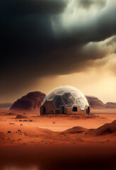 Futuristic Architecture on Mars
