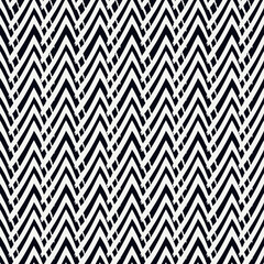 Paint brush zigzag lines. Hand drawn seamless pattern. Jagged stripes motif. Wavy linear ornament. Chevrons image. Striped backdrop. Geometric digital paper. Ethnic textile print. Tribal design.