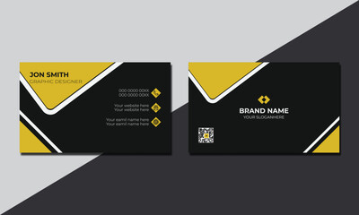 Creative minimal unique business card design, Double-sided professional business card design template.