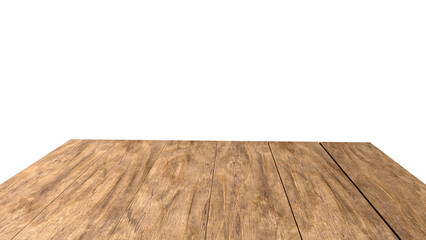 wooden empty table top boards with blurred cloud sky background