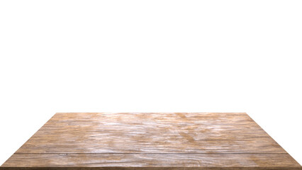 wooden empty table top boards with blurred cloud sky background