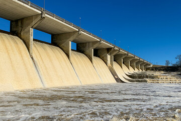 Glick Park O'Shaughnessy Dam is located on the Scioto River near Dublin, Ohio, United States. Hydroelectric dam