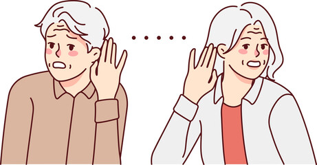 Unhealthy old people suffer from hearing problems