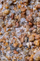 Macro photo of fine grains of sand on a beach.