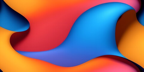 Smooth wave flowing rainbow gradient background 3D, liquid abstract wallpaper design. 
