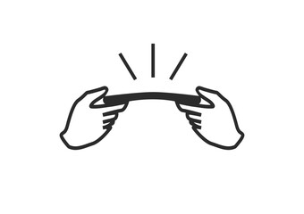 Bending the phone with both hands