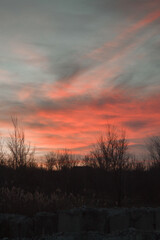 Fototapeta premium sunset in the clouds