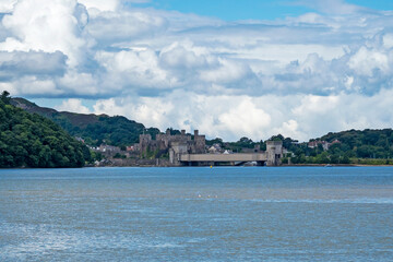 Conwy Castle seen across the Conwy Estuary, North Wales