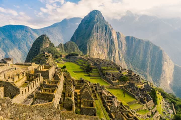 Crédence de cuisine en verre imprimé Machu Picchu Machu Picchu view of mountains