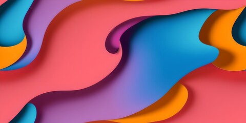Smooth wave flowing rainbow gradient background 3D, liquid abstract wallpaper design. 