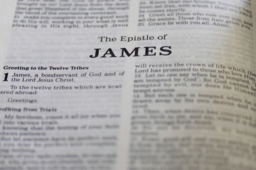 title page from the book of James in the bible for faith, christian, hebrew, israelite, history,...