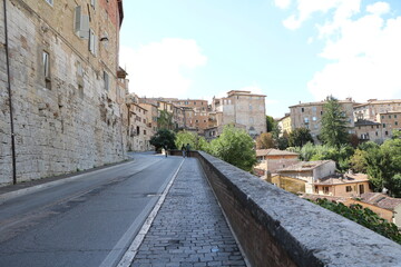 Fototapeta na wymiar Street in Perugia, Italy Umbria