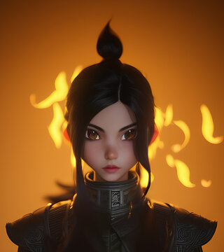 Princess Azula, Avatar the Last Airbender, 3D portrait
