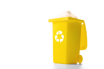 Recycling sorting. Bin container for disposal garbage waste and